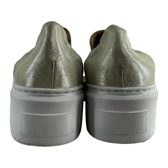 Laura Bellariva Gold Metallic Slip-On Sneaker European Size 37 EUC - Picture 9 of 10